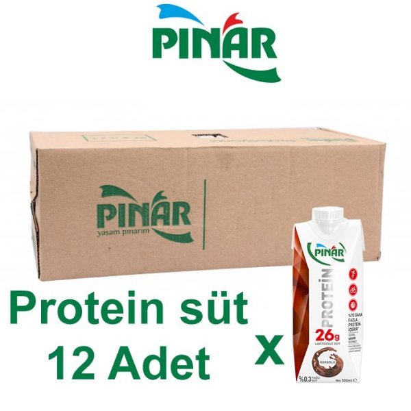 Pınar Protein Süt Kakaolu 500 ml x 12 Adet