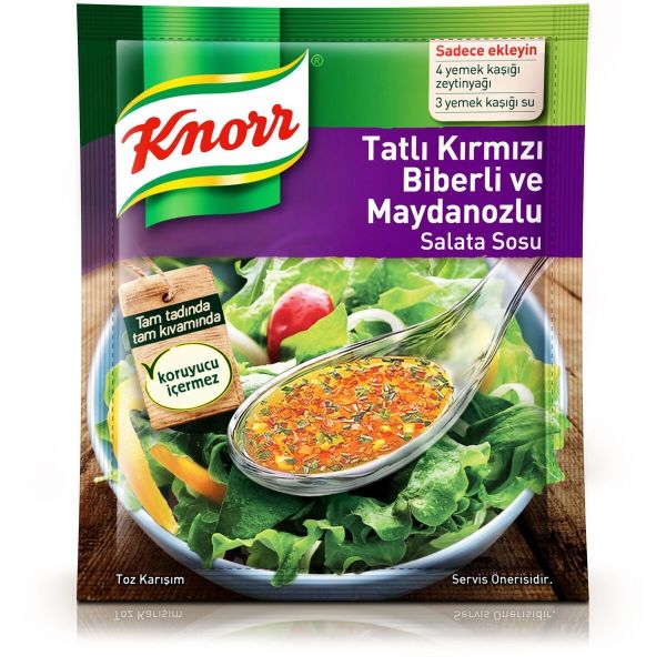 Knorr Tatlı Kırmızı Biberli ve Maydanozlu Salata Sosu 10 gr x 5 Adet