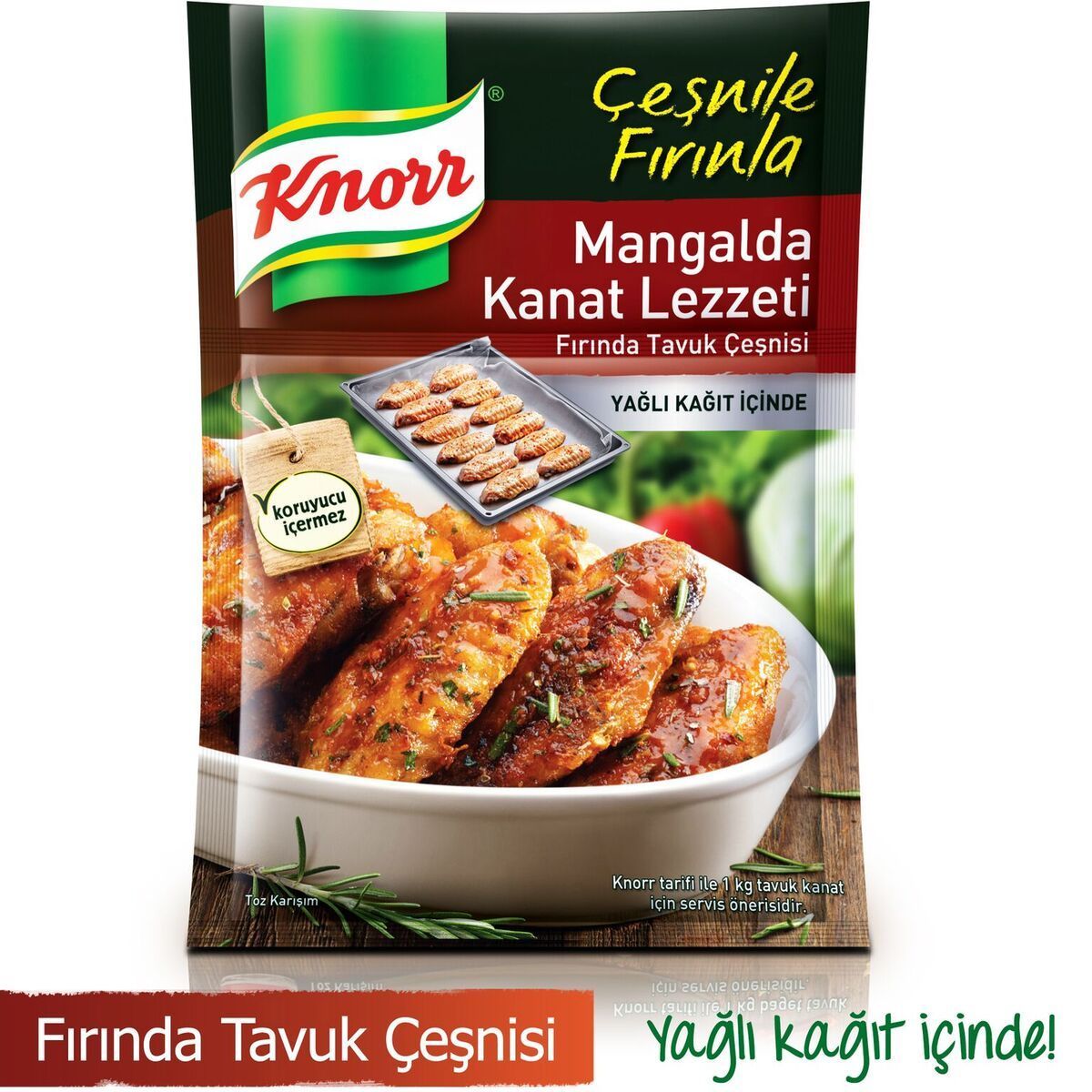 Knorr Mangalda Kanat Lezzeti Fırında Tavuk Çeşnisi 32 gr