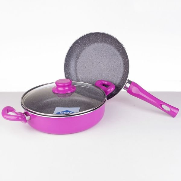 Cem Stone Color  Tava 24 cm + Karnıyarık Tenceresi 24 cm